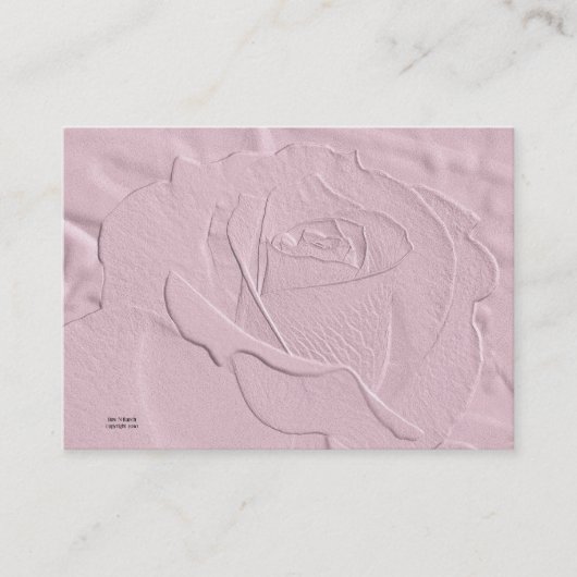 Prägeartige weiche rosa Rosen-Geschäfts-Karte Visitenkarte (Vorderseite)