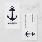 Prägeartiger Marine-Blau See-ANKER Visitenkarte (Vorne/Hinten)