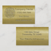 Prägeartiger Messing Visitenkarte (Vorne/Hinten)