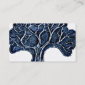 Prägeartiger Metallbaum - Blau Visitenkarte (Rückseite)