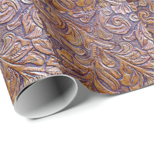 PRÄGEARTIGES LEDER-ENTWÜRFE GESCHENKPAPIER (Rolleneckpunkt)