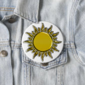 Prägeartiges metallisches Gold leuchtender Sun Button (Beispiel)