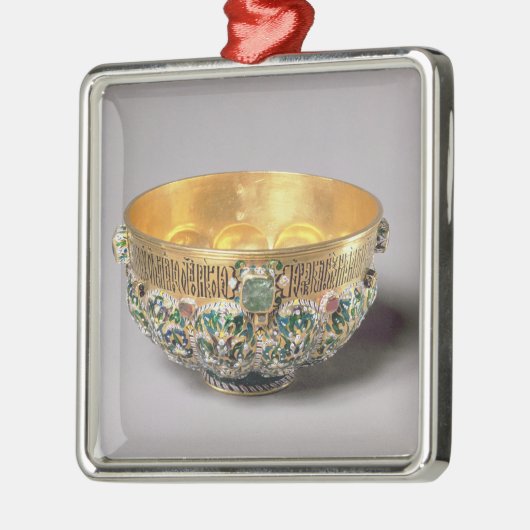 Prägeartiges Schüssel-Set Silbernes Ornament (Links)