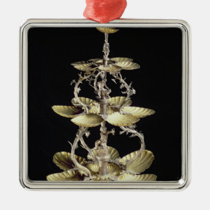 Prägeartiges Tabellenmittelstück Ornament Aus Metall