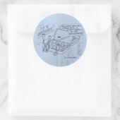 Prägebett Klassischer Rundaufkleber Runder Aufkleber (Tasche)