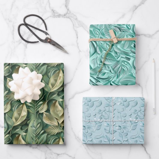 Prägefarben in verschiedenen Farben Geschenkpapier Set (Vorderseite)