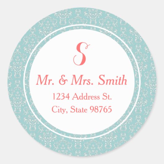 Prägekorallenaufkleber Runder Aufkleber (Vorderseite)