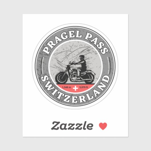 Pragel Pass - Schweizer Alpen Aufkleber (Blatt)
