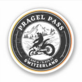 Pragel Pass - Schweizer Alpen Aufkleber (Vorderseite)