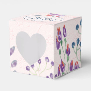 Prägender rosa Blush mit Blumen Geschenkschachtel