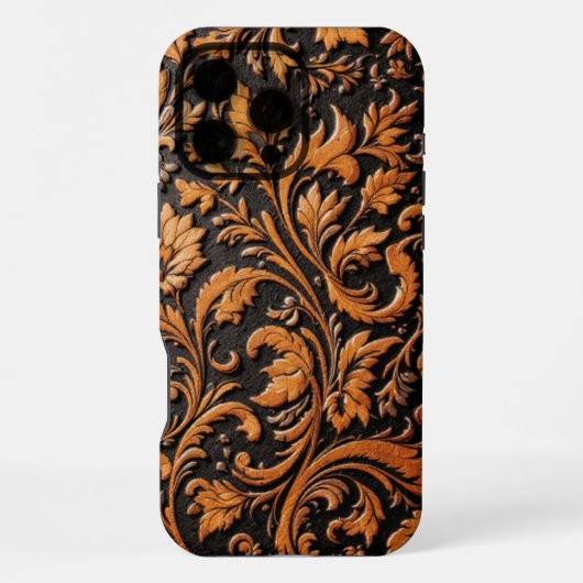 Prägeprägtes Lederdesign iPhone Hülle (Rückseite)