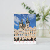 Prager Altstadt Kirche Aussicht Postkarte (Stehend Vorderseite)