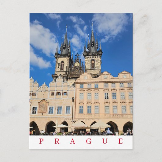 Prager Altstadt Kirche Aussicht Postkarte (Vorderseite)