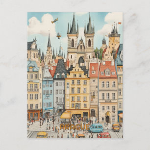Prager Architektur Postkarte
