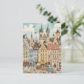 Prager Architektur Postkarte (Stehend Vorderseite)