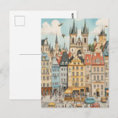 Prager Architektur Postkarte (Vorne/Hinten)