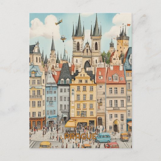 Prager Architektur Postkarte (Vorderseite)
