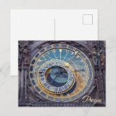 Prager astronomische Uhr Postkarte (Vorne/Hinten)
