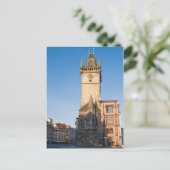 Prager Blick auf die astronomische Uhr Postkarte (Stehend Vorderseite)