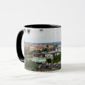 Prager Brücken Panorama, Moldau, Tschechien Tasse (Vorderseite Links)