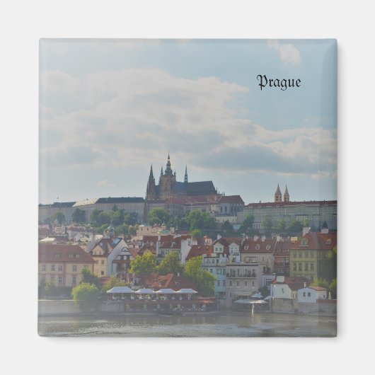Prager Burg in Aquarell Magnet (Vorne)