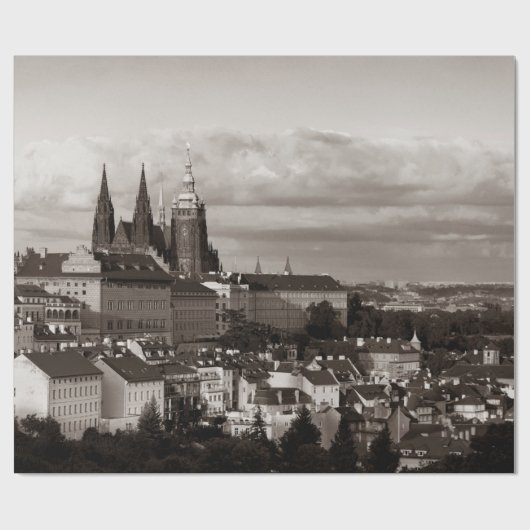 Prager Burg mit dem Veitsdom in Tschechien  Geschenkpapier (Flach)