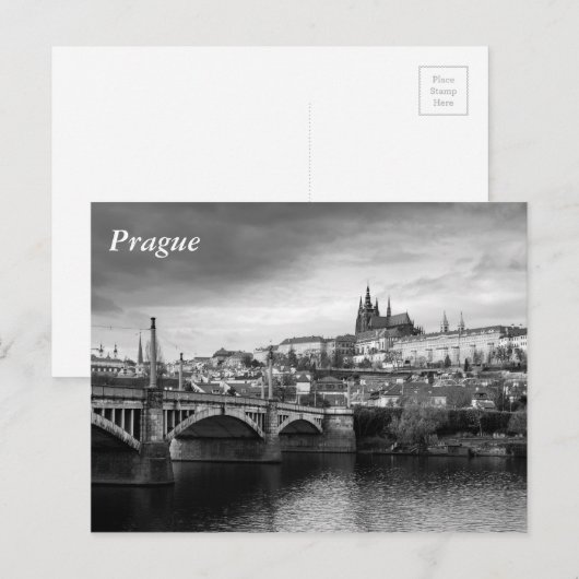Prager Burg Postkarte (Vorne/Hinten)