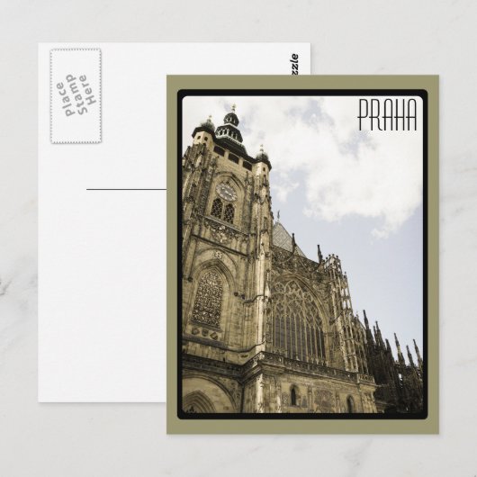 Prager Burg Postkarte (Vorne/Hinten)