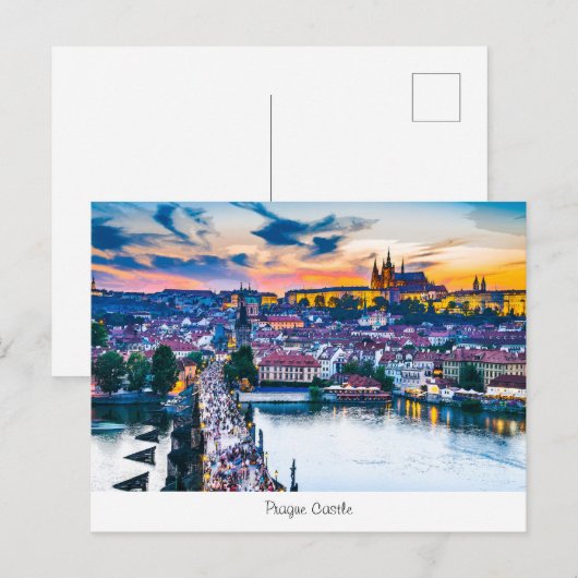 Prager Burg Postkarte (Vorne/Hinten)