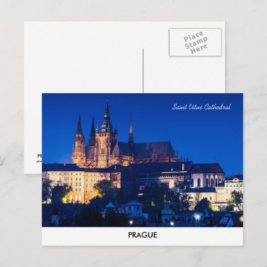 Prager Burg Postkarte (Vorne/Hinten)