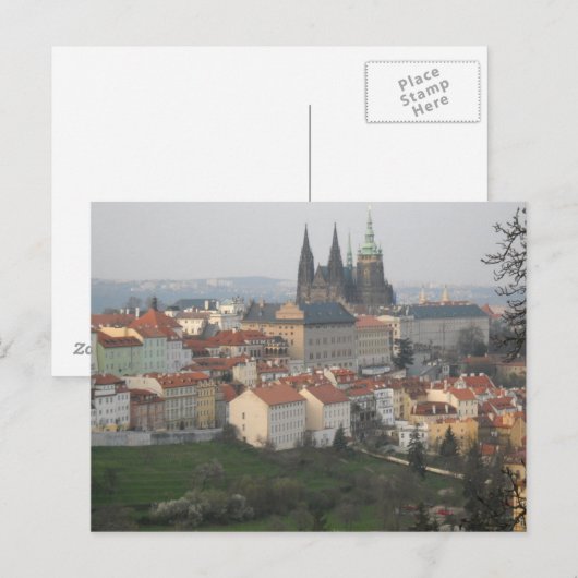 Prager Burg Postkarte (Vorne/Hinten)