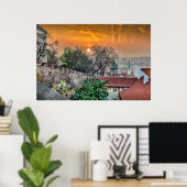 Prager Burg Treppen Morning Poster (Heimbüro)