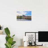 Prager Burg über der Karlsbrücke Poster (Heimbüro)