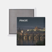 Prager Burg und Charles Bridge Magnet (Vorderseite/Rückseite)