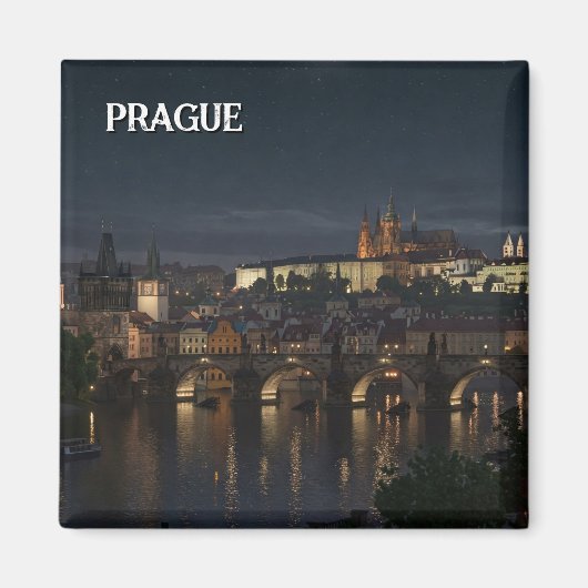 Prager Burg und Charles Bridge Magnet (Vorne)