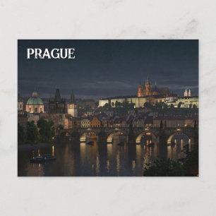 Prager Burg und Charles Bridge Postkarte