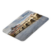 Prager Burg und Souvenir-Foto der Karlsbrücke Magnet (Linke Seite)