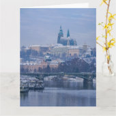 Prager Burg Winter Wonderland Karte (Gelbe Blume)
