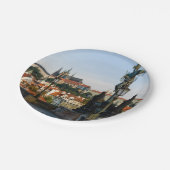 Prager Burgblick von der Karlsbrücke, Tschechien R Pappteller (Schrägansicht)