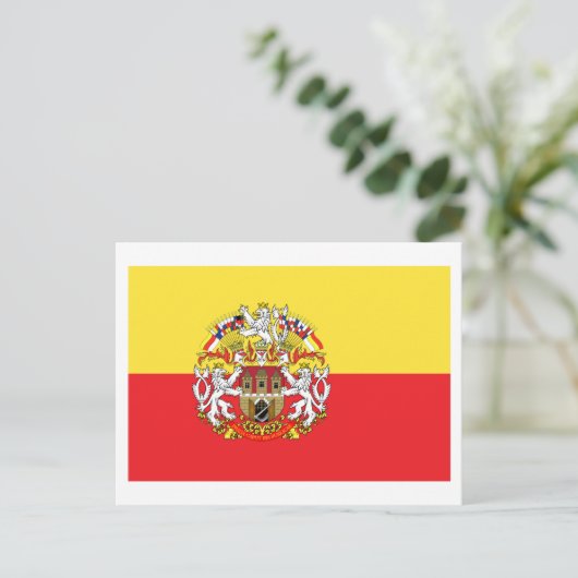 Prager Flagge Postkarte (Stehend Vorderseite)