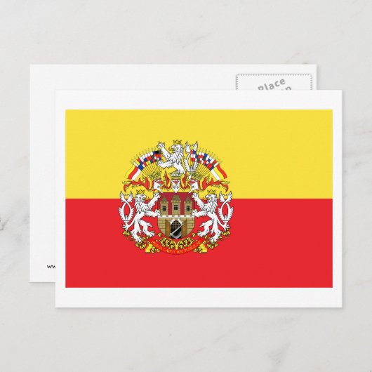 Prager Flagge Postkarte (Vorne/Hinten)