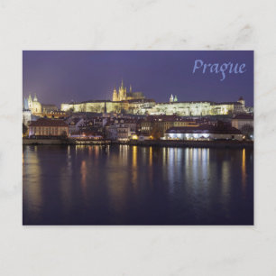 Prager Fluss und Burg Blick Souvenirs Foto Postkarte