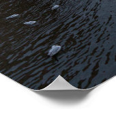 Prager Holzmauer am Fluss Moldau Poster (Ecke)