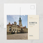 Prager Loreta und barocker Uhrturm Postkarte (Vorne/Hinten)