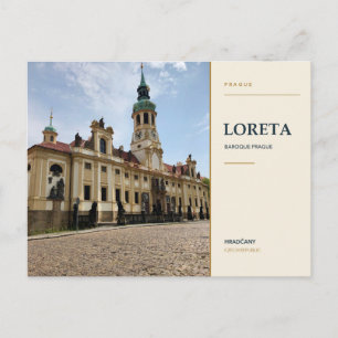 Prager Loreta und barocker Uhrturm Postkarte