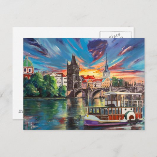 Prager Märchen Postkarte (Vorne/Hinten)