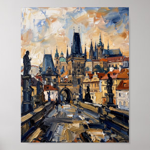 Prager Poster Luxus-Abstraktes Ölgemälde