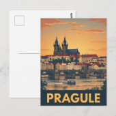 Prager Skyline Postkarte (Vorne/Hinten)