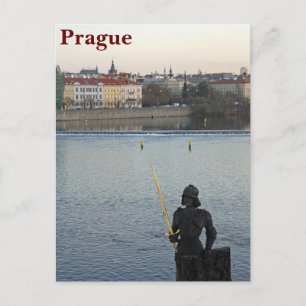 Prager Statue Postkarte