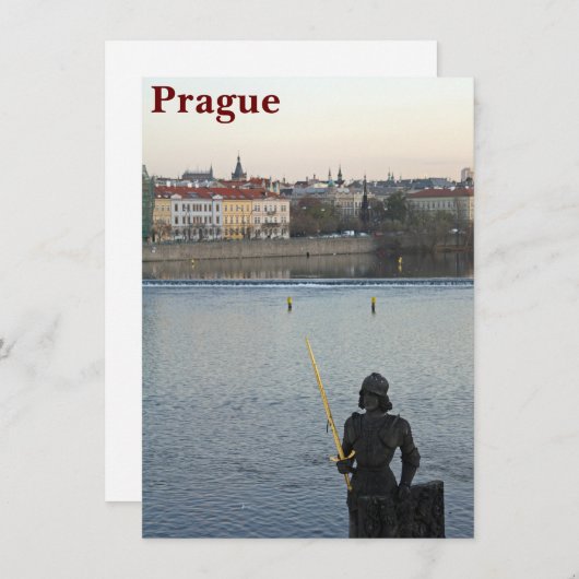 Prager Statuenkarte (Vorne/Hinten)